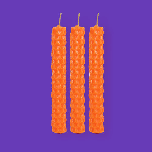 Orange (Creativity) Spell Beeswax Candle