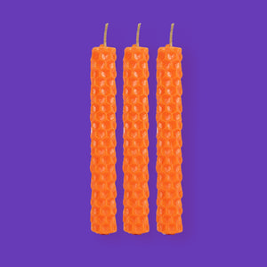 Orange (Creativity) Spell Beeswax Candle