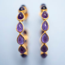 Load image into Gallery viewer, Amethyst Goddess Hoops